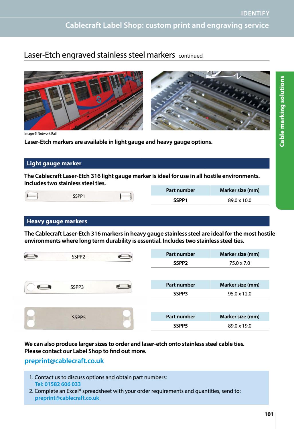 Cablecraft Rail Catalogue Issue 3 Cable Marking Solutions by
