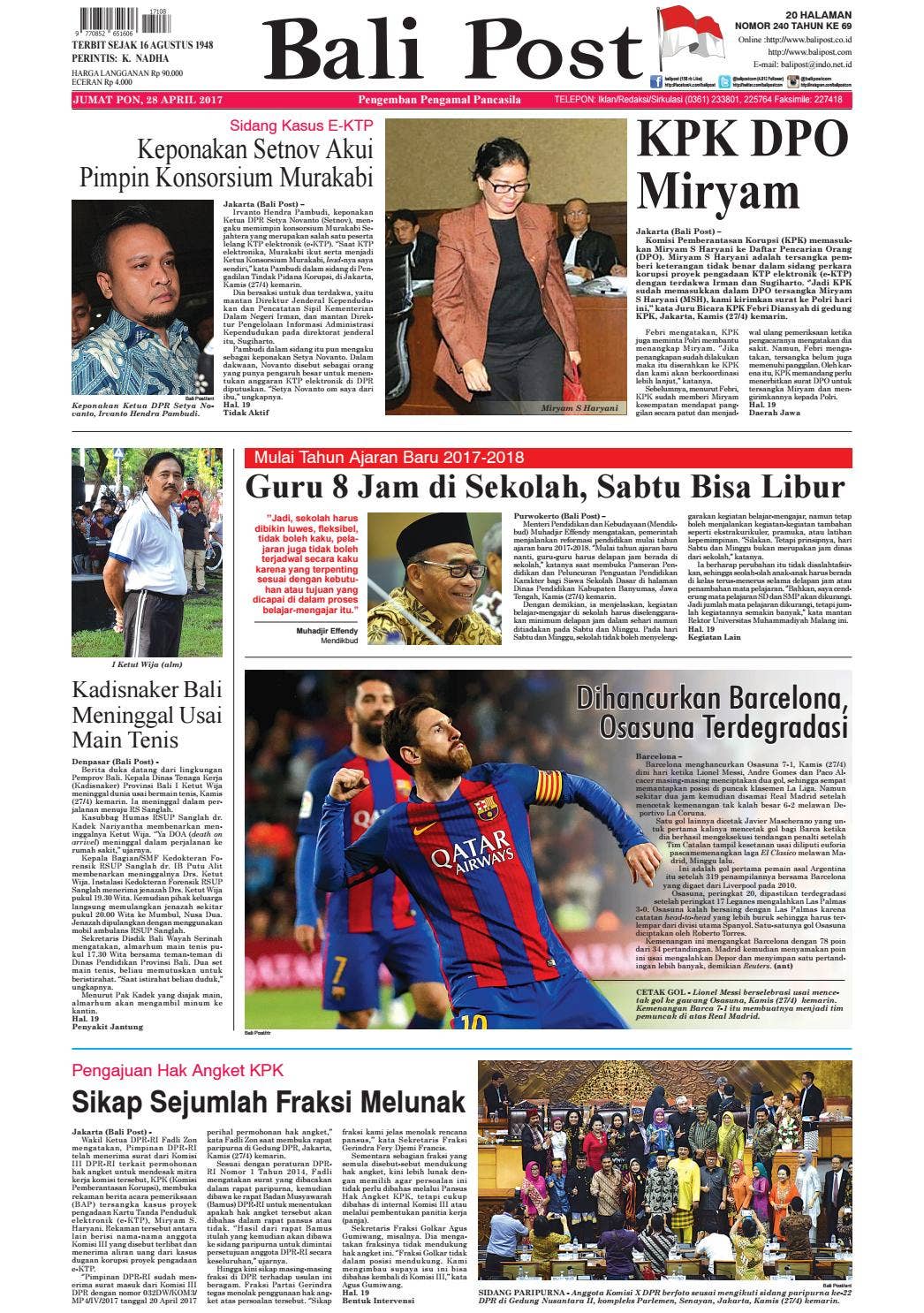 Edisi 28 April 2017 | Balipost.com by e-Paper KMB - Issuu
