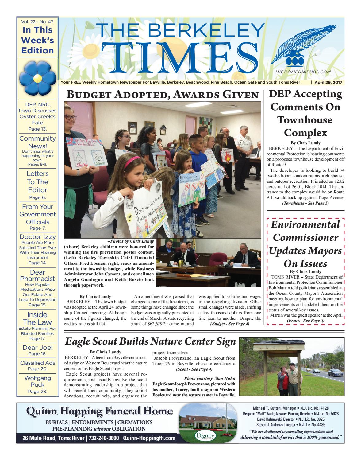 2017 04 29 the berkeley times by micromedia publications issuu berkeley township public works