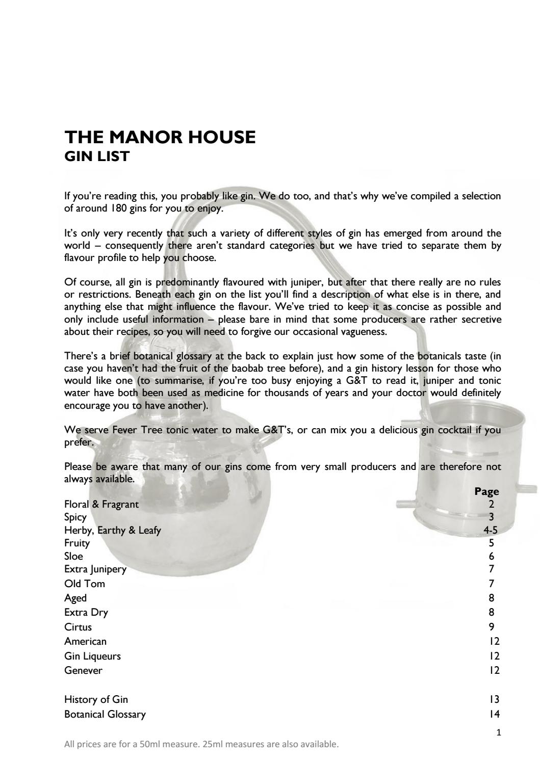 Gin List By Exclusive Collection Issuu