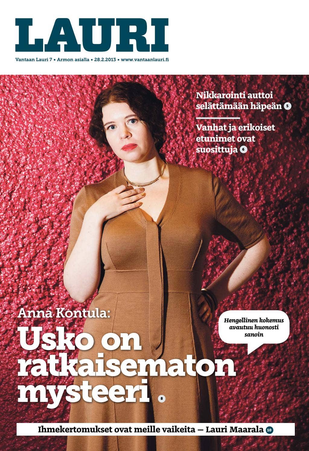 Lauri 2013 nro 7 (28 2) by Kirkko ja kaupunki - Issuu