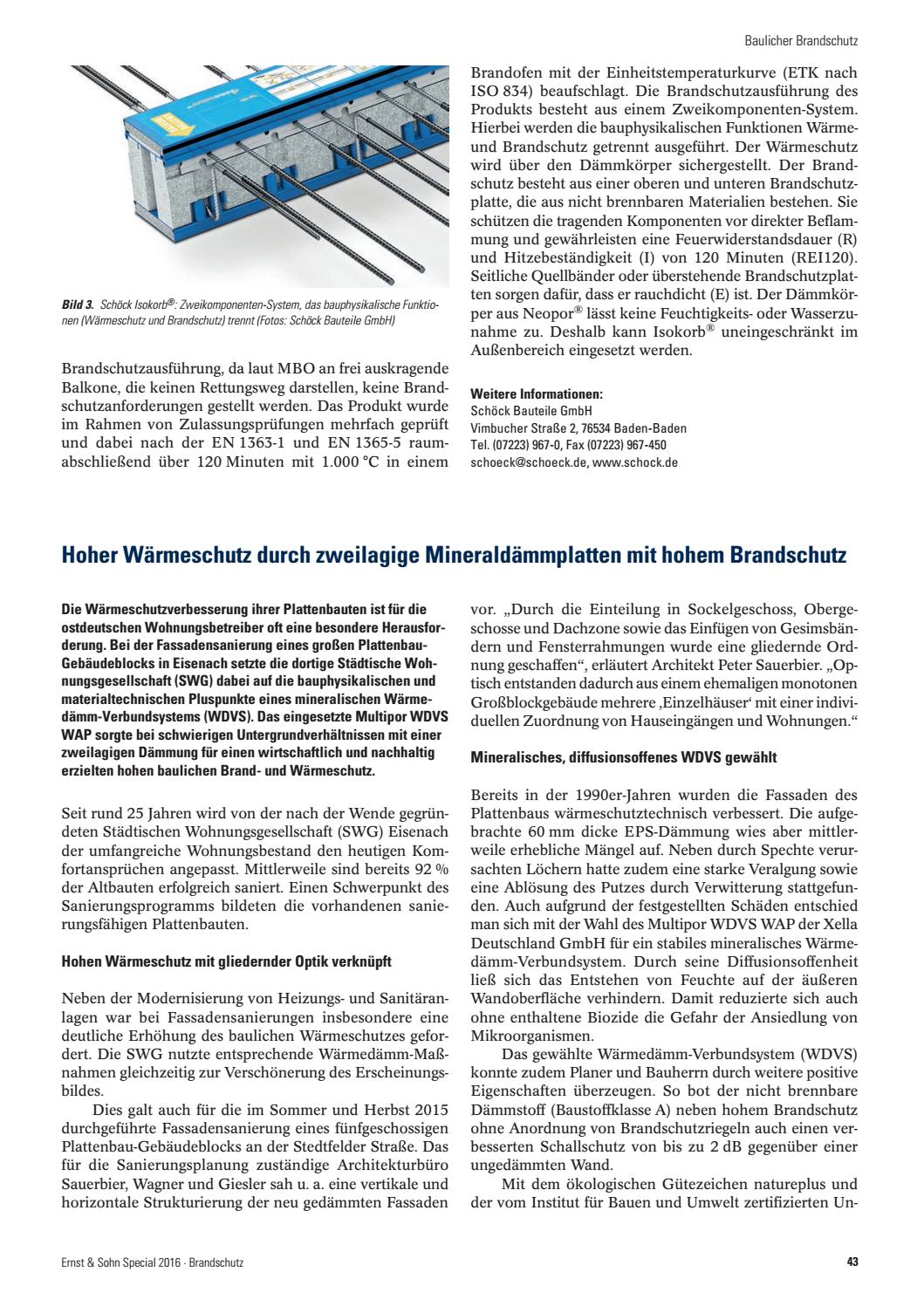 Ernst Sohn Sonderheft Brandschutz 2016 Vebuka Com