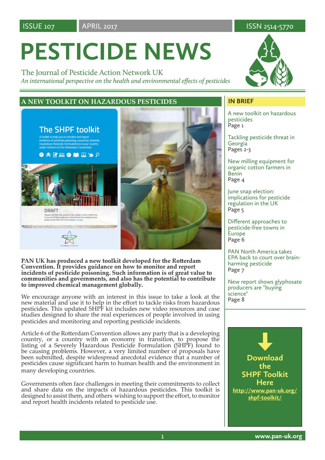 PAN UK Pesticide News Issue 107 by PAN UK Issuu