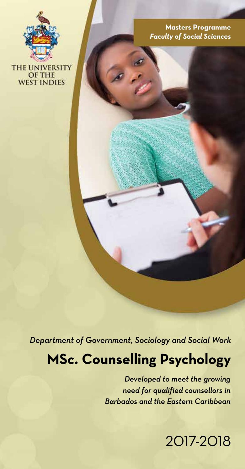 MSc. Counselling Psychology by The UWI, Cave Hill Campus Issuu