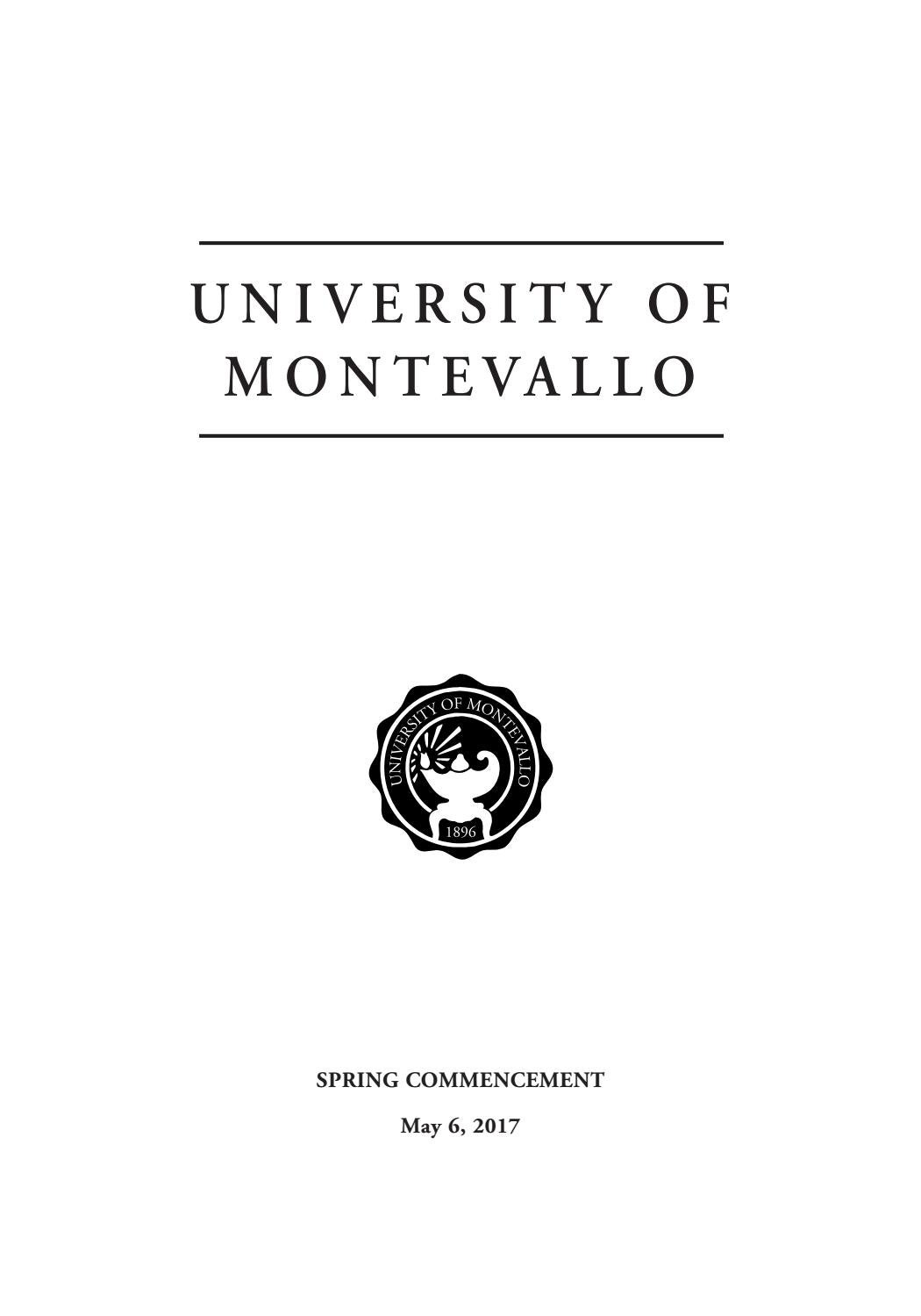2017 Spring Commencement By University Of Montevallo Issuu