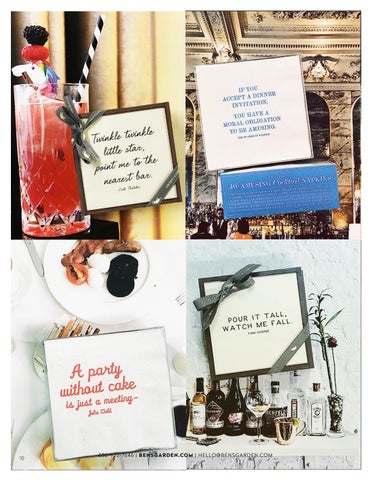 Ben's 庭院 F/W 2017 Tabletop 型材灯 ; Quote Coaster × Cocktail Napkins 第 10 页