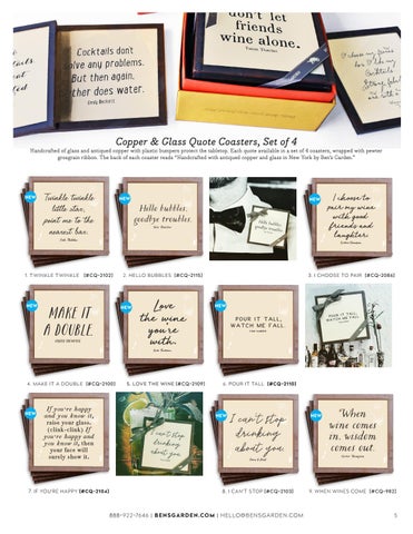 Ben's 庭院 F/W 2017 Tabletop 型材灯 ; Quote Coaster × Cocktail Napkins 第 5 页