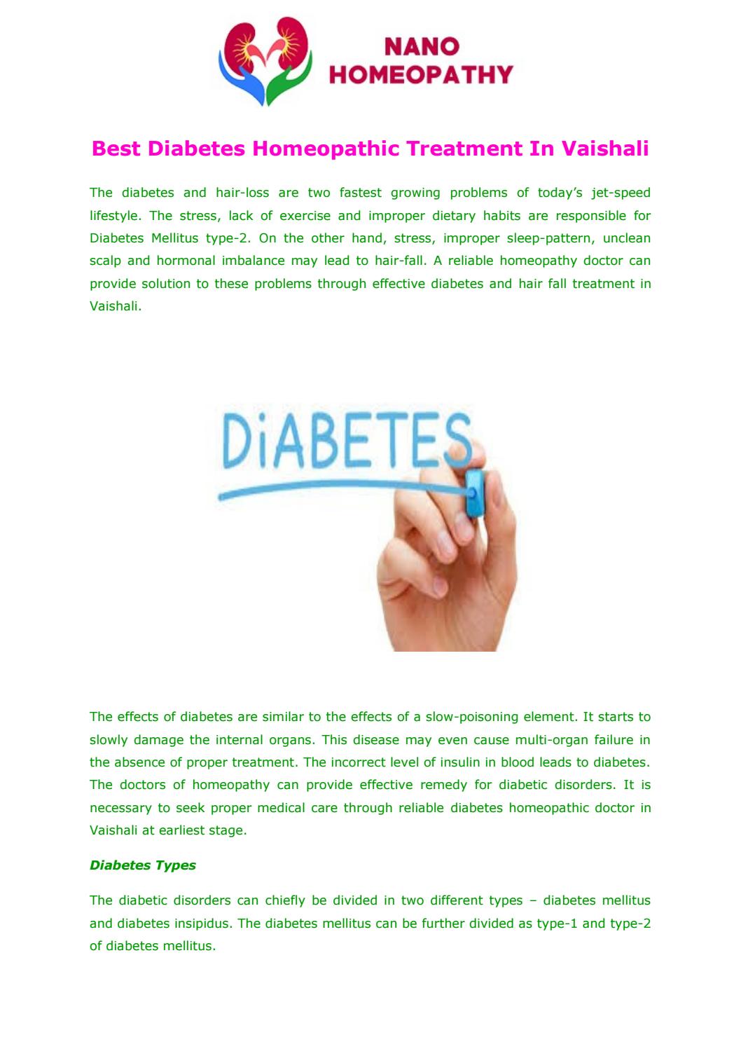 Best Diabetes Homeopathic Treatment In Vaishali By Nano Homeopathy