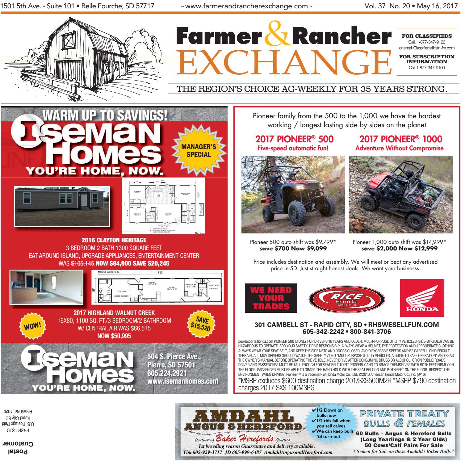 Farmer and Rancher Exchange 5/16/17 by TriState Livestock News