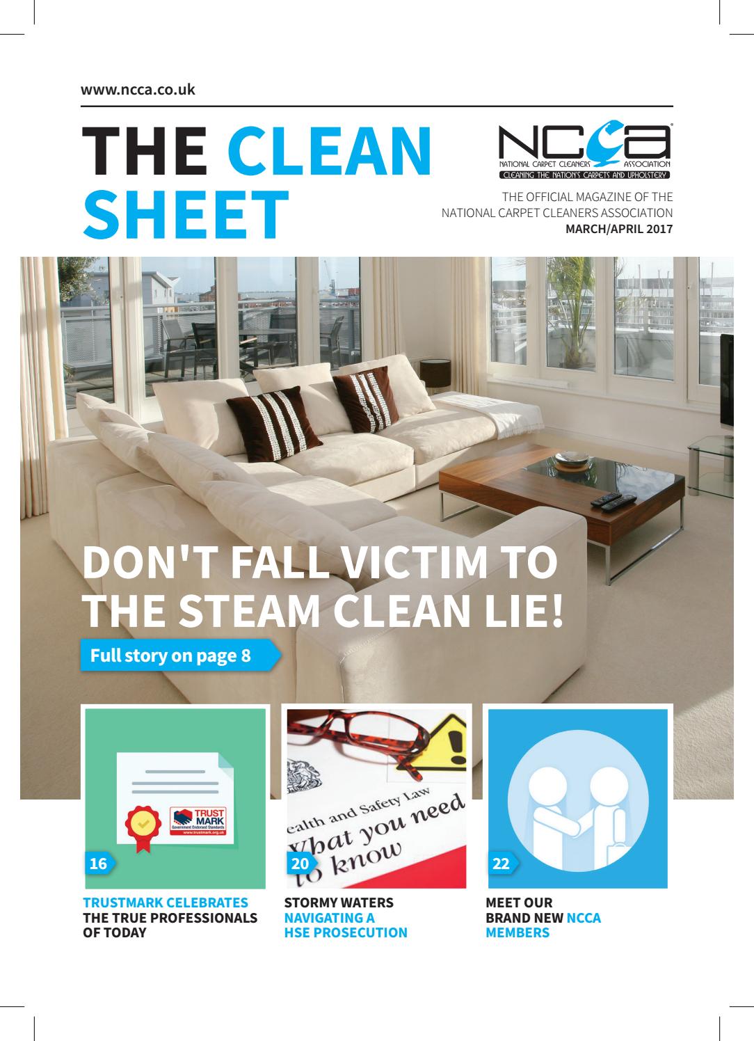NCCA The Clean Sheet Mar/Apr 17 by National Carpet Cleaners