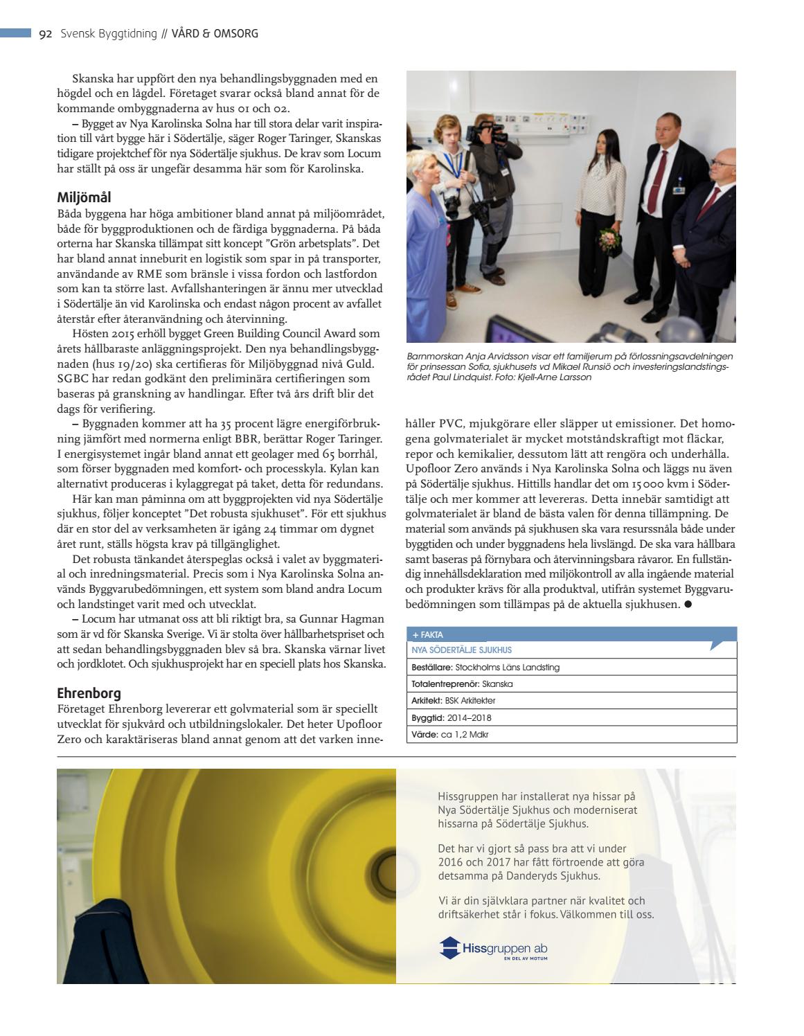 Svensk Byggtidning 2/2017 by Stordåhd Kommunikation AB - Issuu