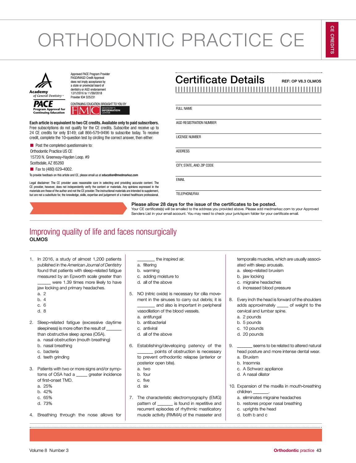 Orthodontic Practice US Vol 8 No 3 May/June 2017 by MedMark, LLC Issuu