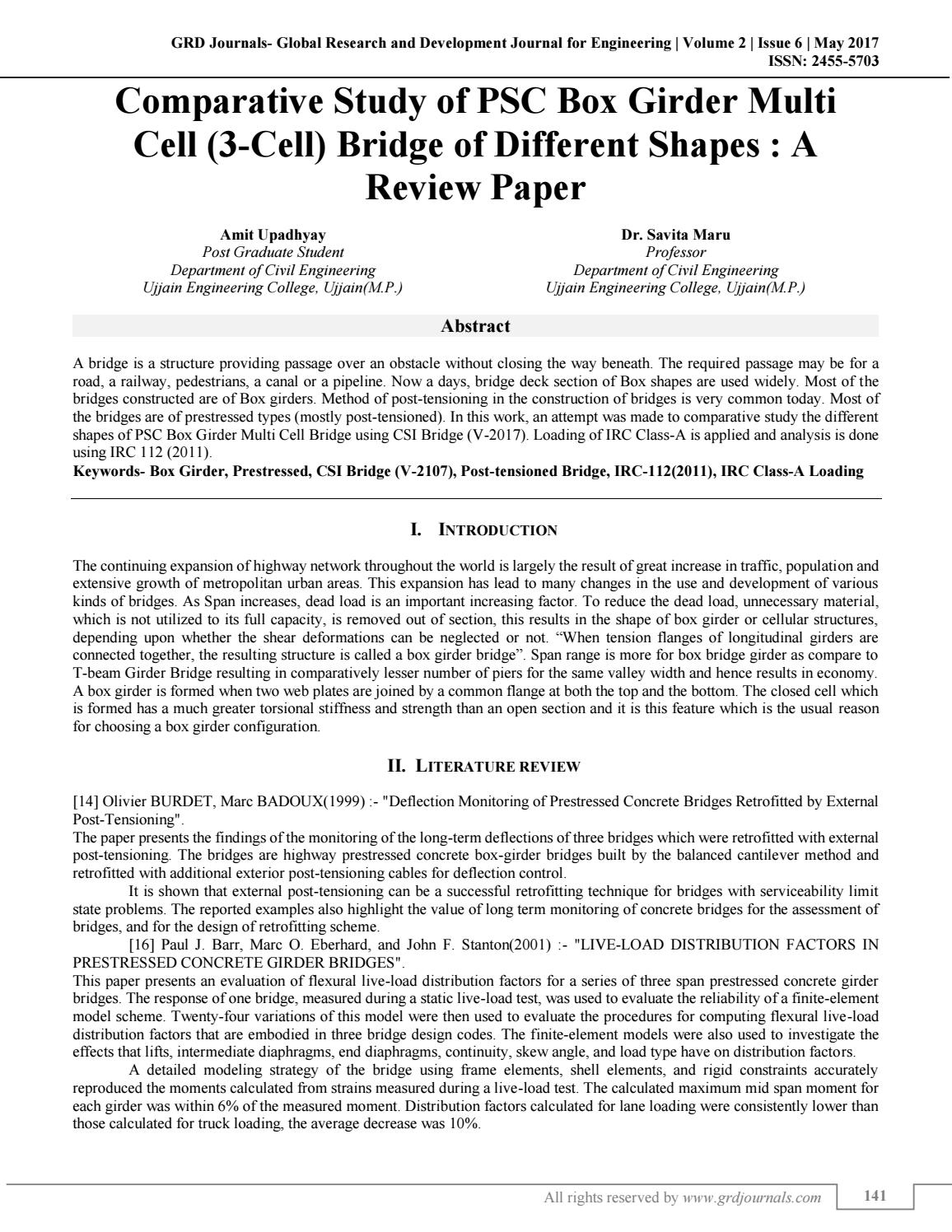 Research paper on girder picture