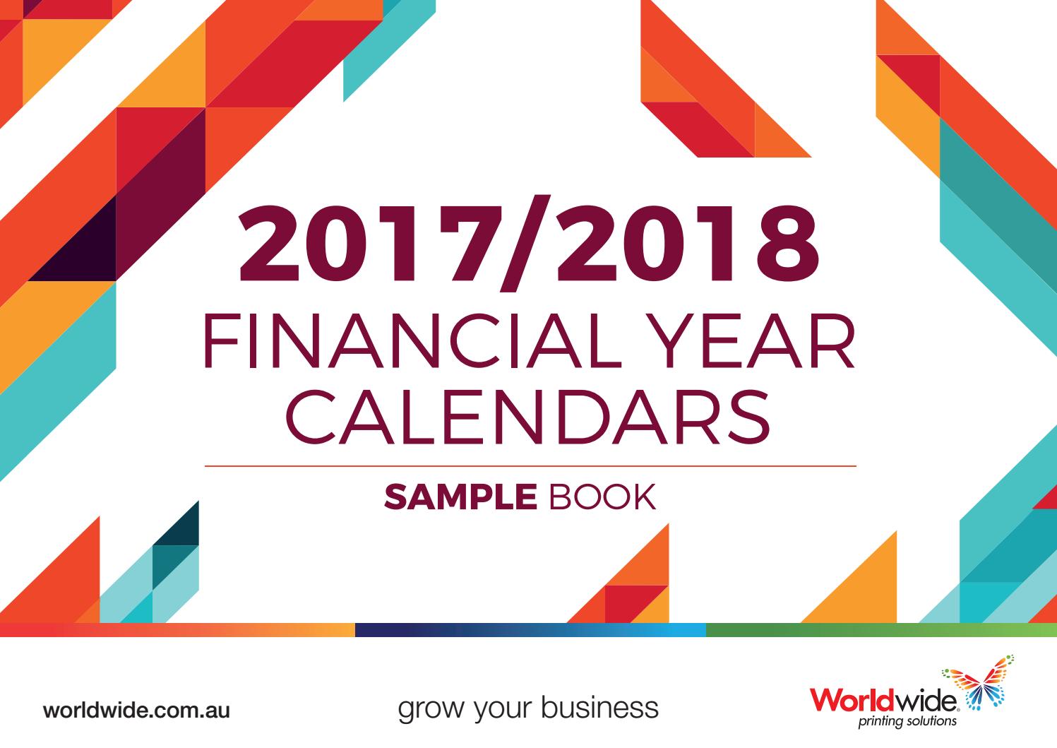 2017/2018 Financial Year Calendars Sample Book by Worldwide - Issuu