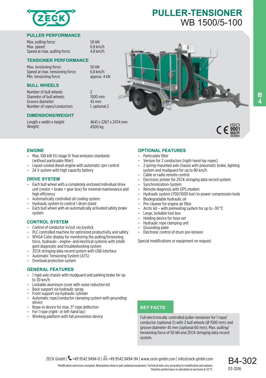 Puller Tensioner WB 1500/5100 (EN) by ZECK GmbH Issuu