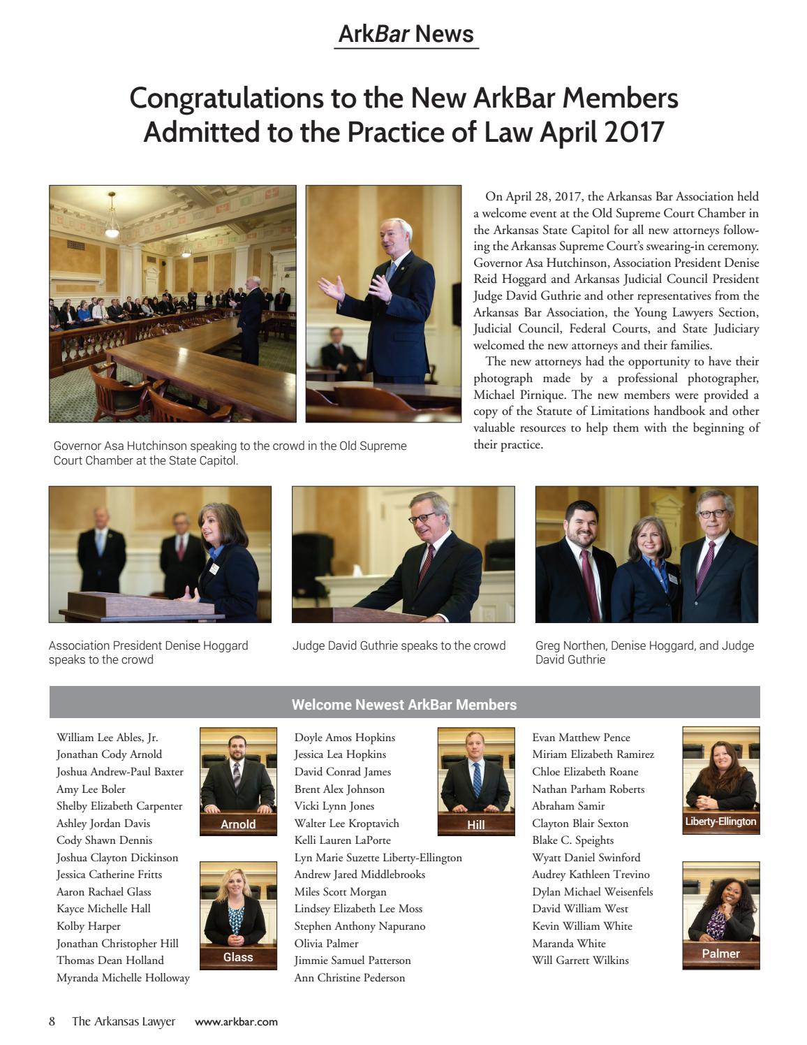 The Arkansas Lawyer Spring 2017 by Arkansas Bar Association Issuu