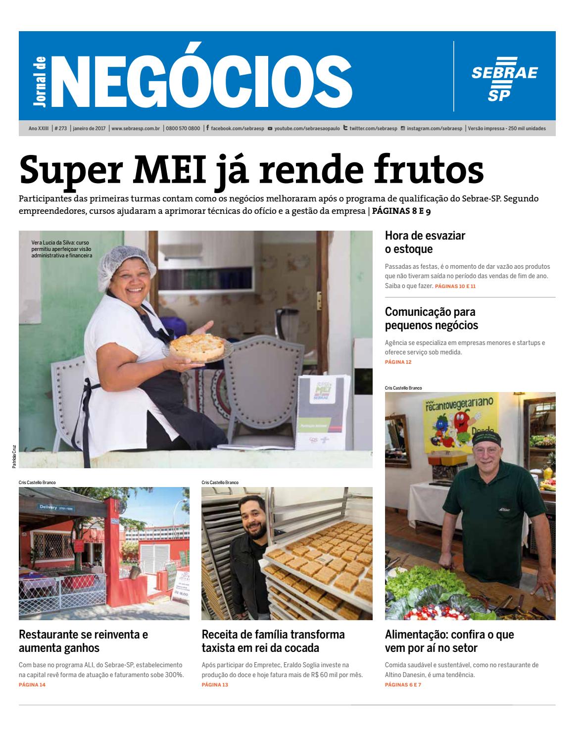 Jornal De Neg Cios Sebrae Sp 01 De Janeiro De 2017 By Sebrae Sp Jornal De Neg Cios Sebrae Sp 01 De Janeiro De 2017 By Sebrae Sp