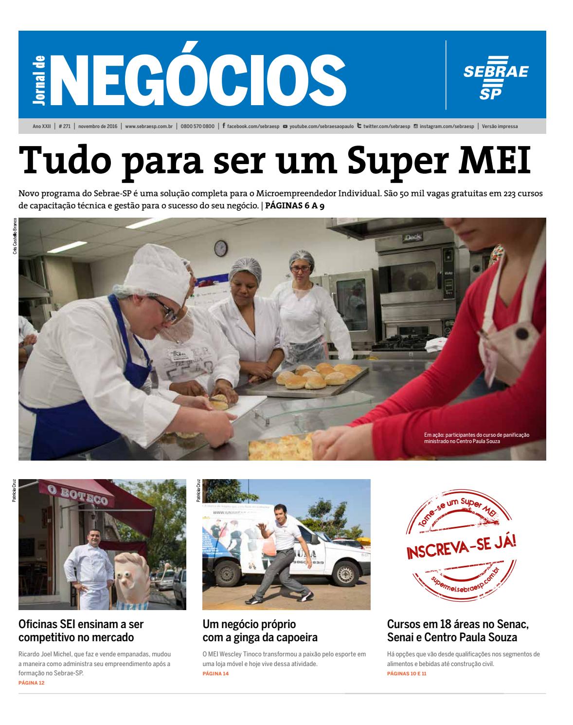 Jornal De Neg Cios Sebrae Sp 01 De Novembro De 2016 By Sebrae Sp Jornal De Neg Cios Sebrae Sp 01 De Novembro De 2016 By Sebrae Sp