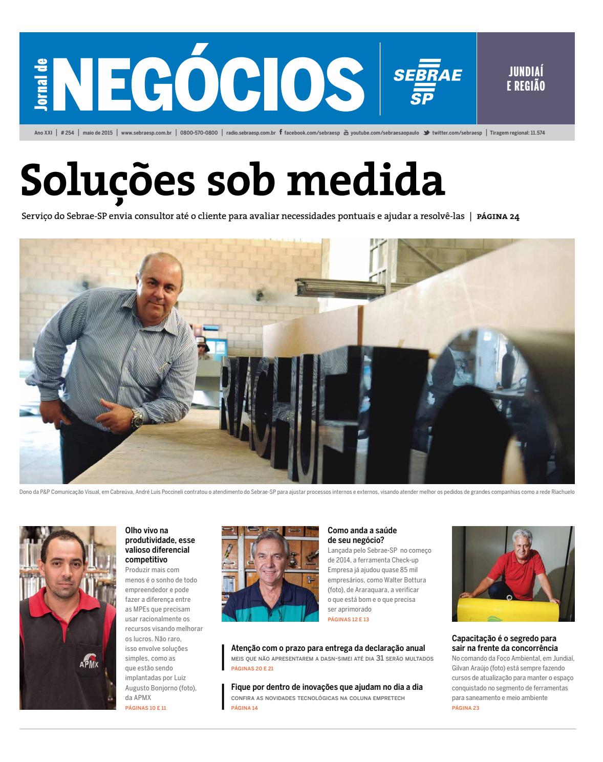 Jornal De Neg Cios Sebrae Sp 01 De Maio De 2015 Jundia E Jornal De Neg Cios Sebrae Sp 01 De Maio De 2015 Jundia E