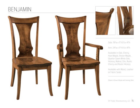 E & G Amish Furniture 2017 RH Yoder 椅 目录 / Dining Chairs / E&G Amish 家具 第 15 页