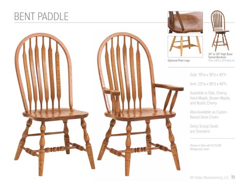 E & G Amish Furniture 2017 RH Yoder 椅 目录 / Dining Chairs / E&G Amish 家具 第 19 页