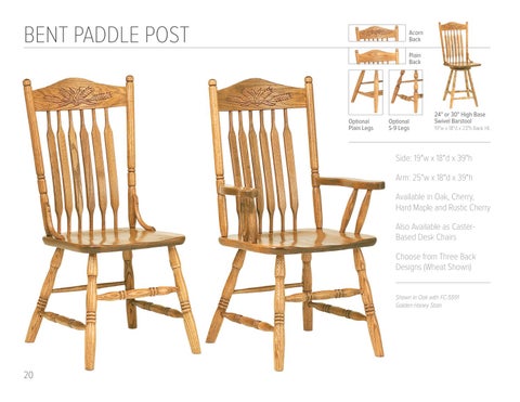 E & G Amish Furniture 2017 RH Yoder 椅 目录 / Dining Chairs / E&G Amish 家具 第 20 页