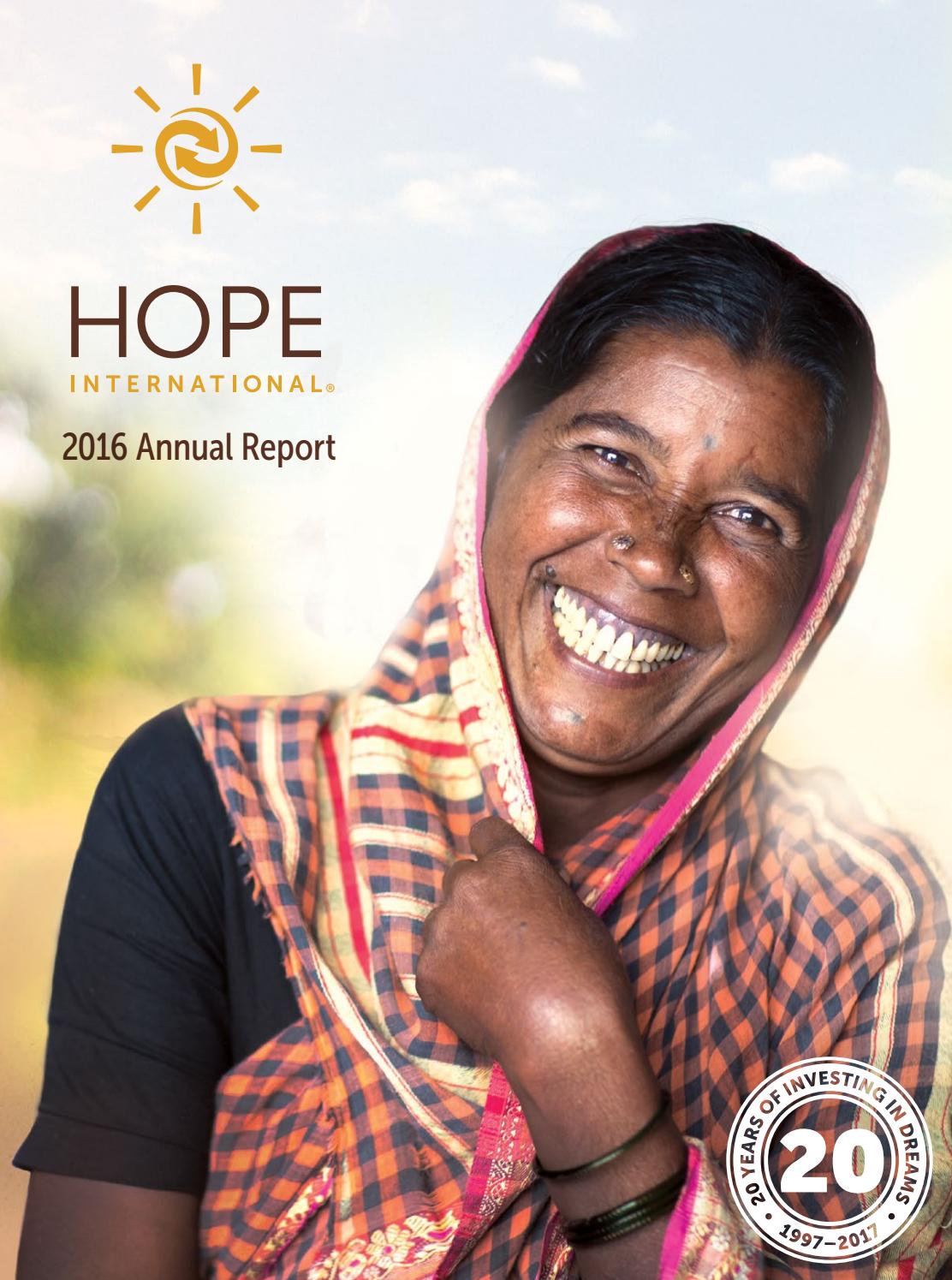 HOPE International 2016 Annual Report by HOPE International Issuu