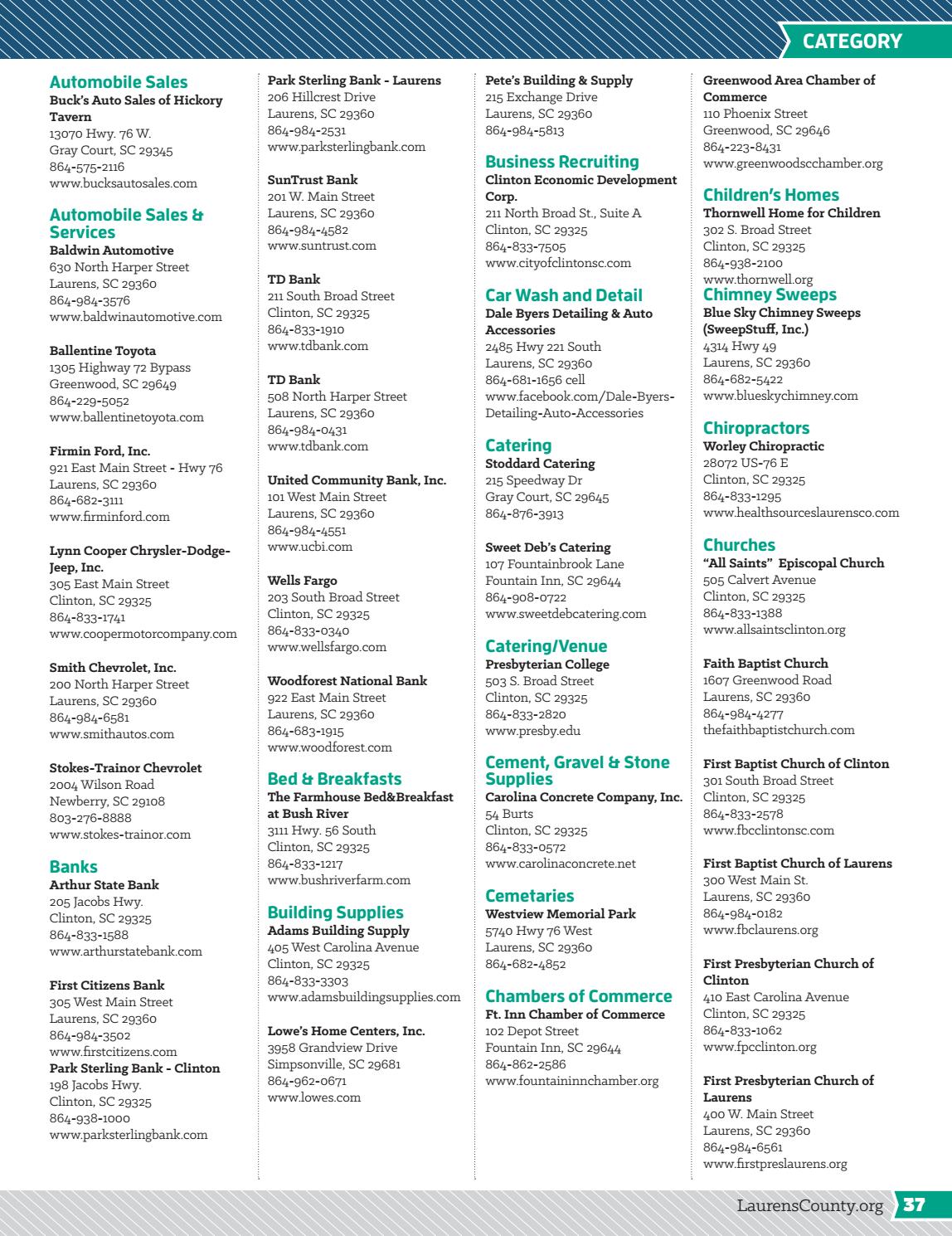 2017 Laurens County Relocation Guide And Membership Directory By SC BIZ 