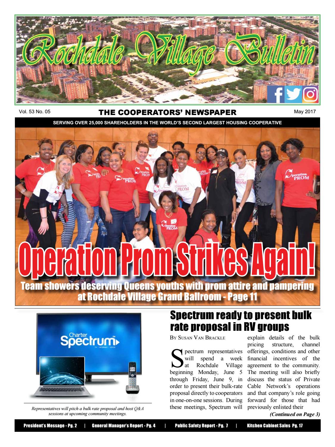 Rochdale Village Bulletin May 2017 Edition by Rochdale Village, Inc