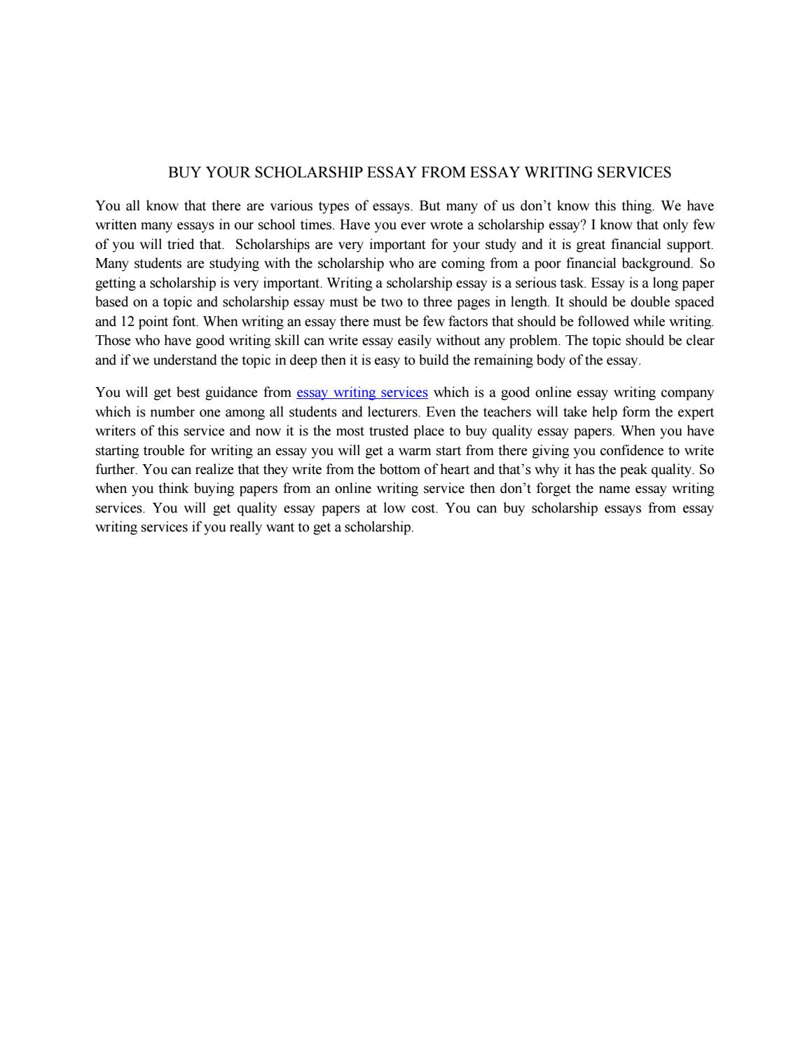 Buy scholarship essays
