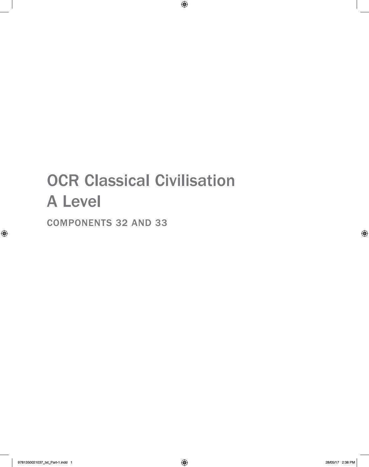 OCR Classical Civilisation A Level Components 32 & 33 by Bloomsbury ...