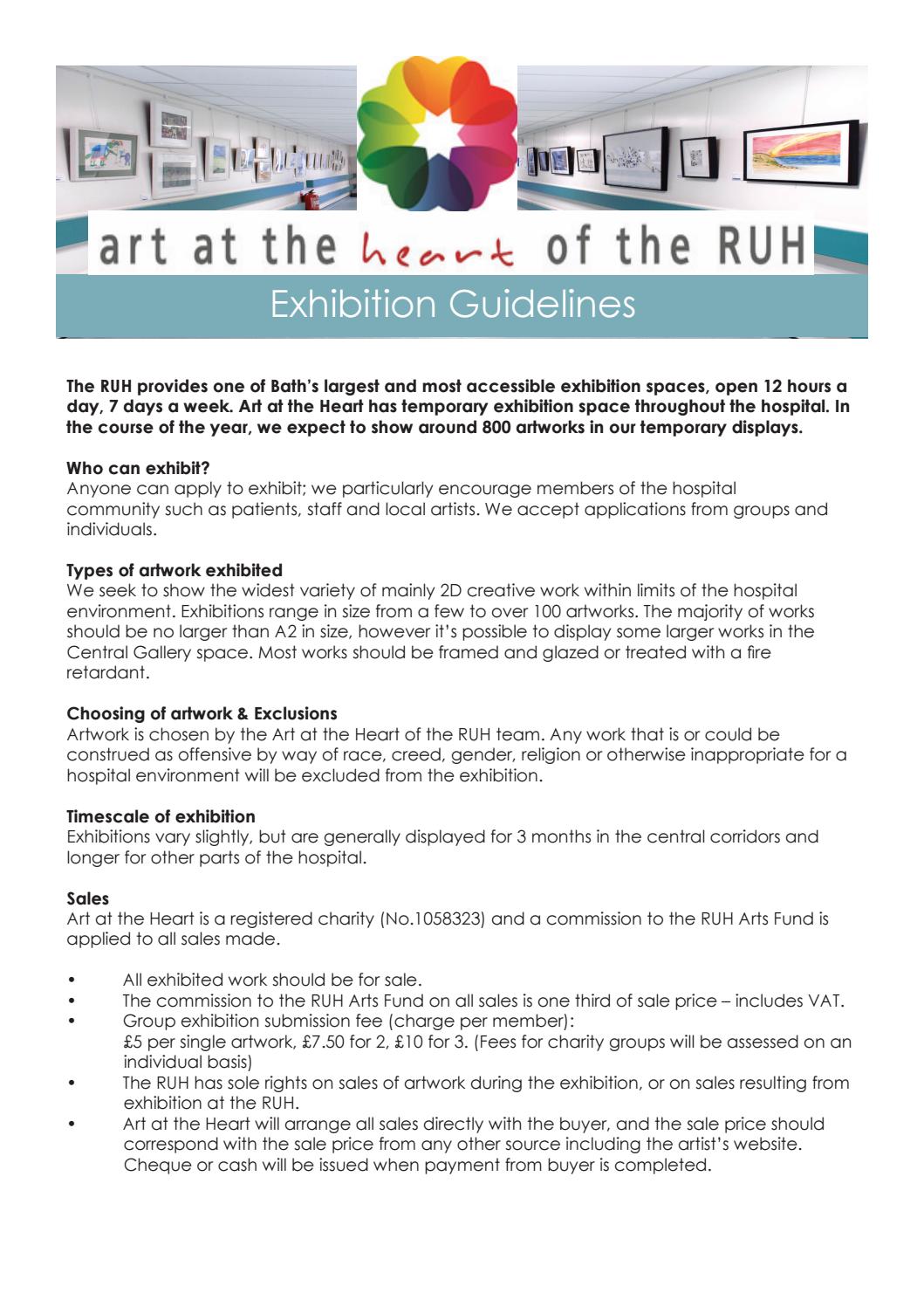 Exhibition Guidelines by Art at the Heart of the RUH Issuu