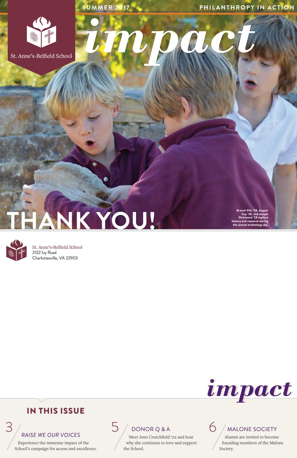 Impact Summer 2017 by St. Anne'sBelfield School Issuu