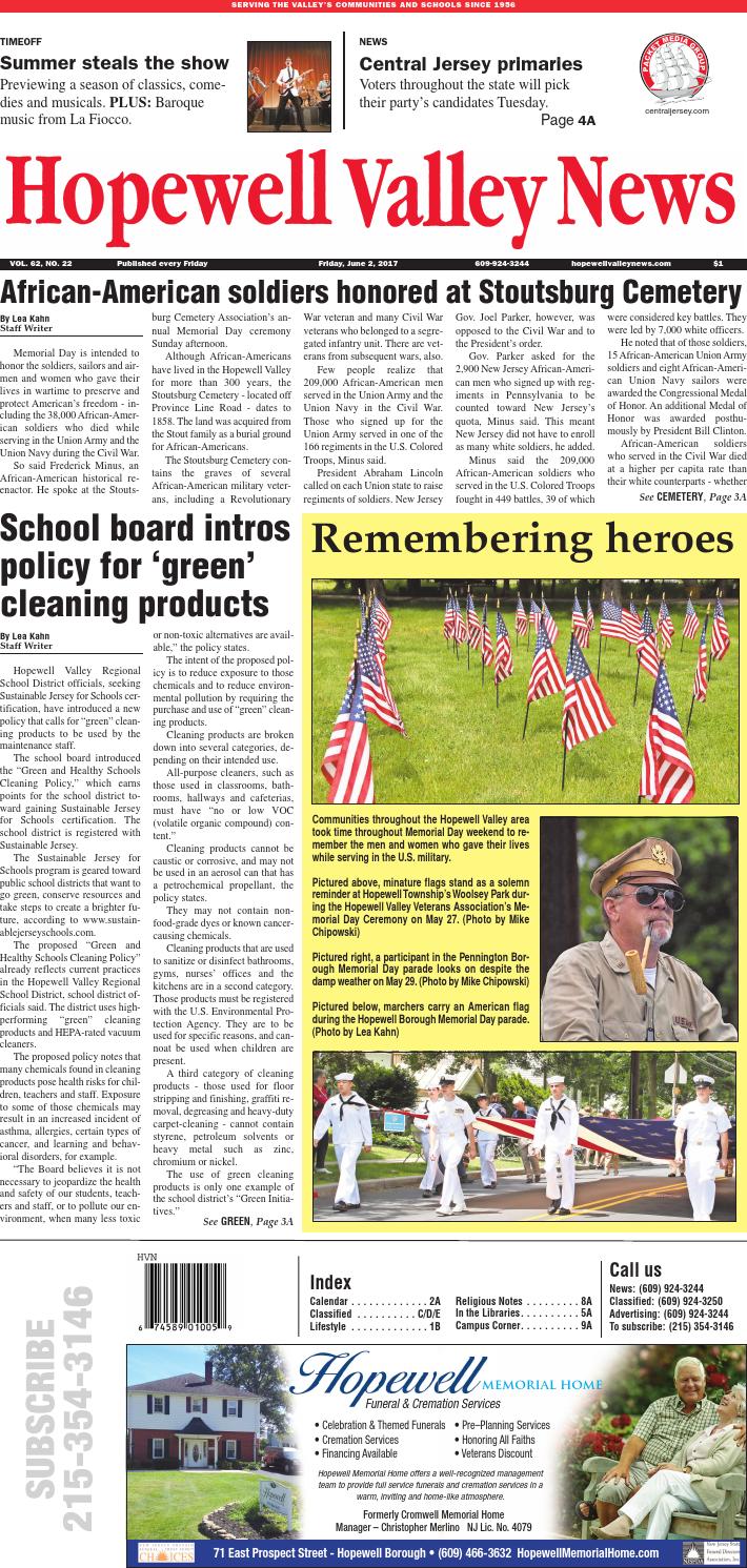 20170602 Hopewell Valley News by NEWSPAPERS Issuu