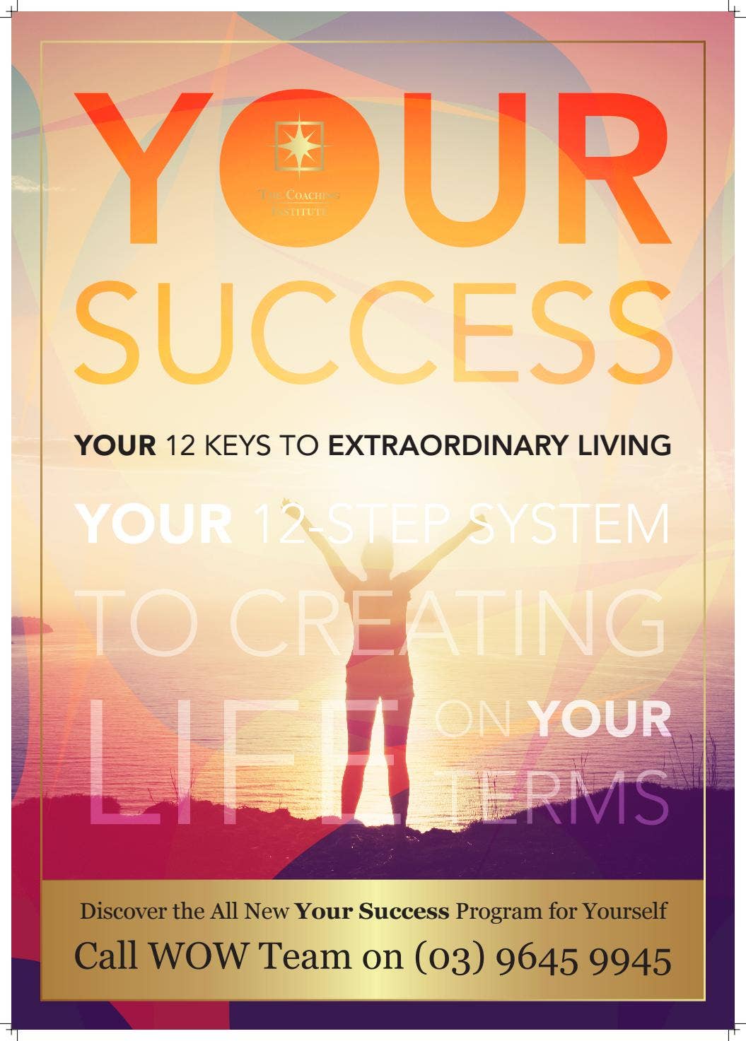 Your Success Product Poster by The Coaching Institute - Issuu