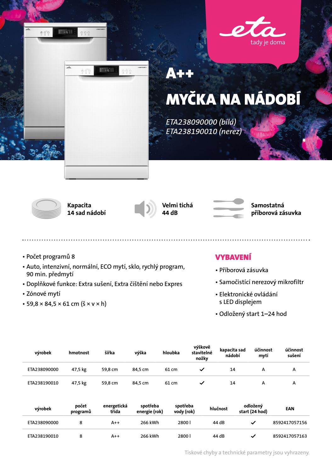 ETA katalog myčky nádobí by ETA ČR Issuu