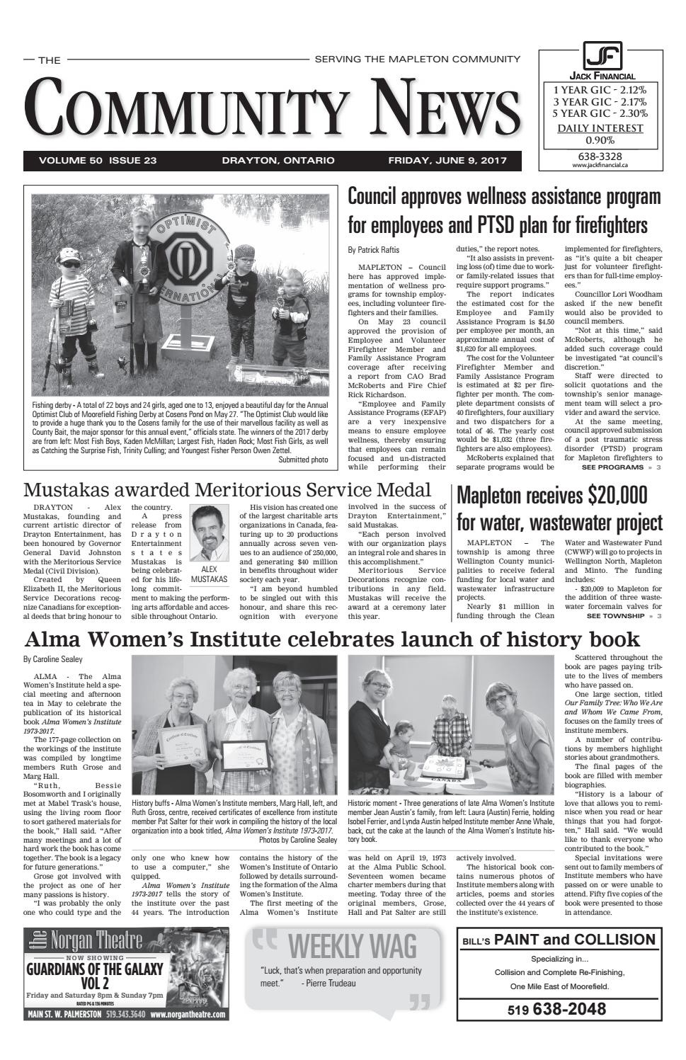 Drayton Community News June 9, 2017 by WHA Publications Ltd. Issuu