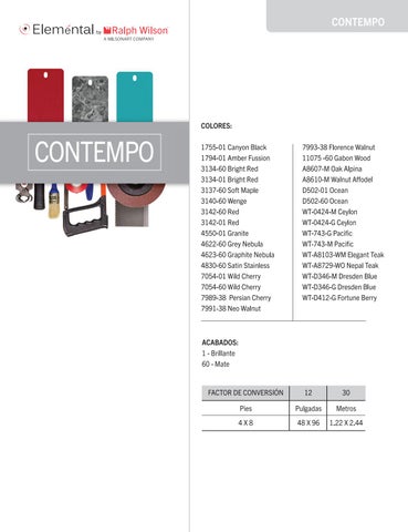 Wilsonart 家具目录 · Catalogo Eleméntal 第 12 页