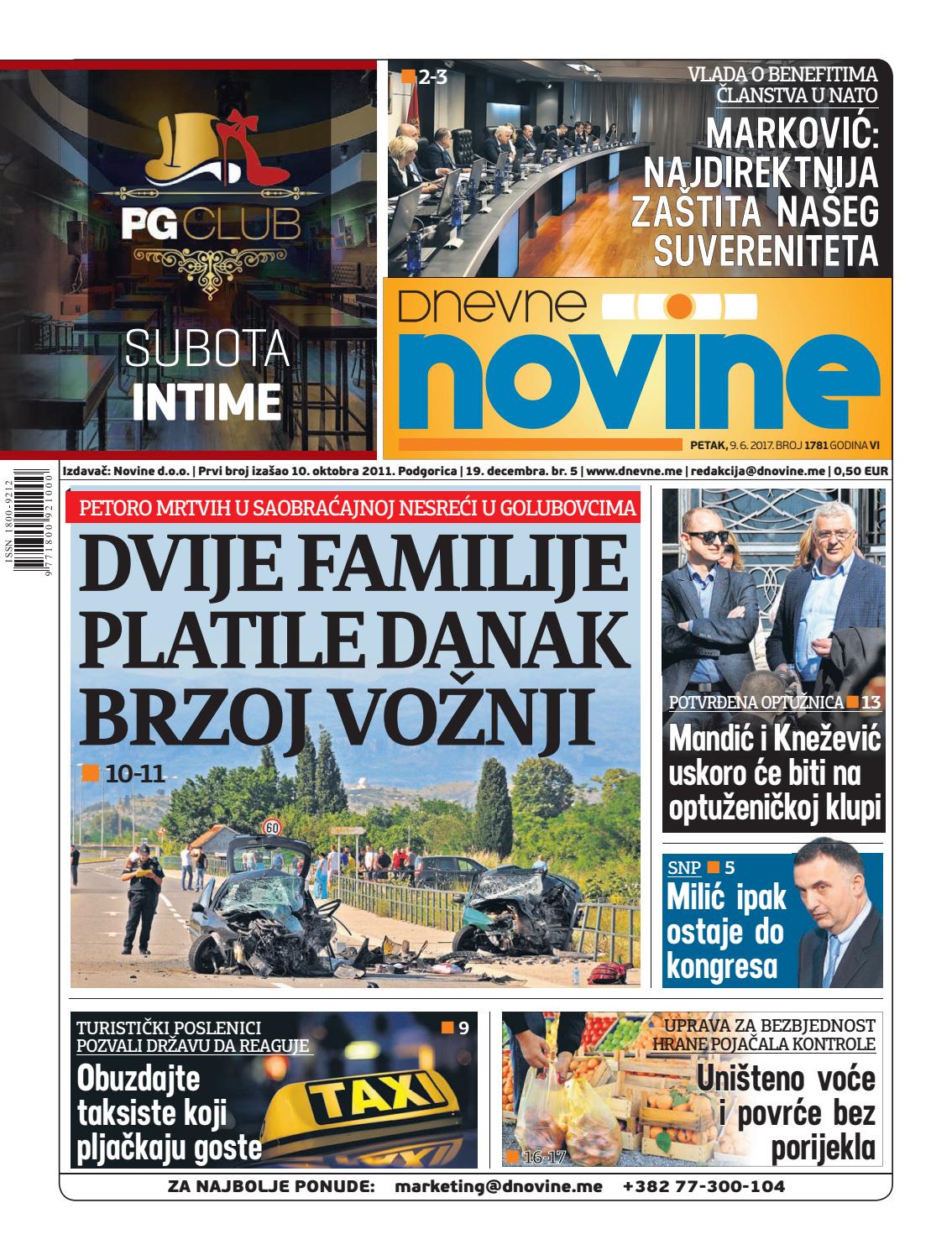 Dnevne novine 9. jun 2017. by Dnevne Novine - Issuu