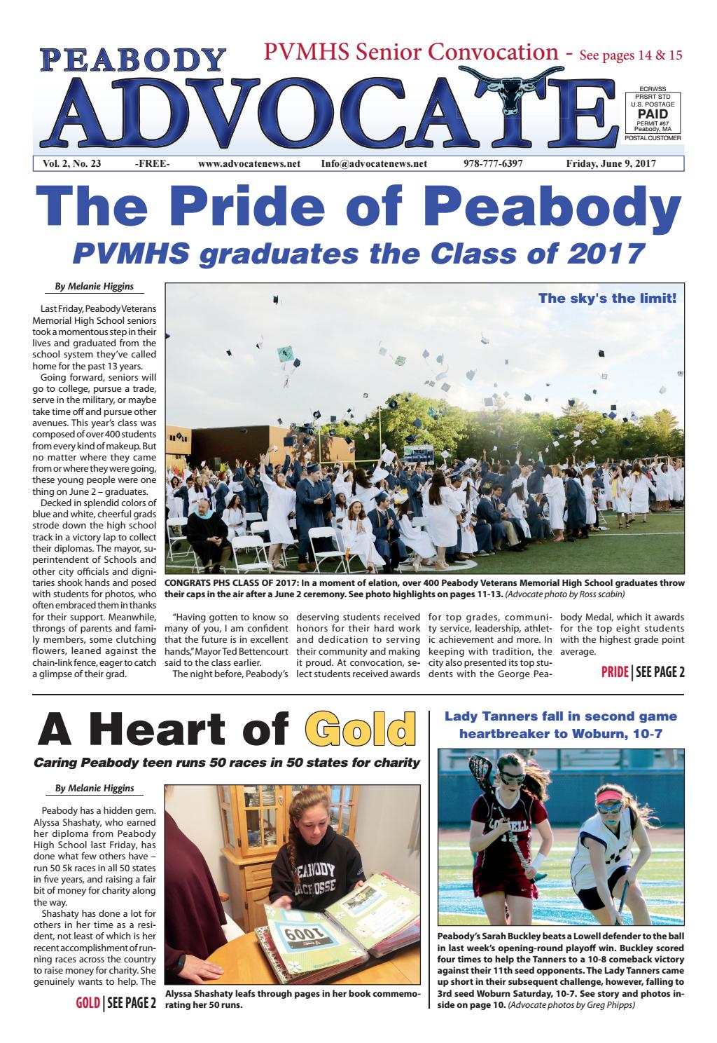 THE PEABODY ADVOCATE Friday, June 9, 2017 by Mike Kurov Issuu
