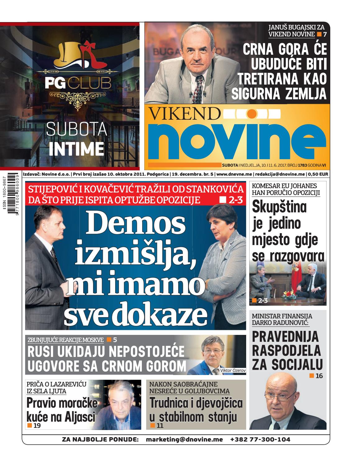Dnevne novine 10-11. jun 2017. by Dnevne Novine - Issuu