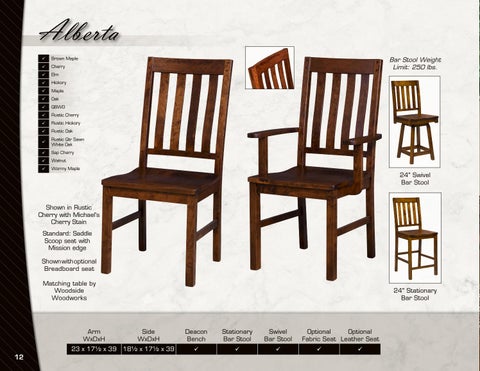 E & G Amish Furniture 2017 Artisan Chairs 家具目录 / Dining Chairs / 第 12 页
