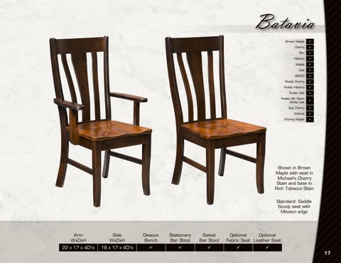 E & G Amish Furniture 2017 Artisan Chairs 家具目录 / Dining Chairs / 第 17 页
