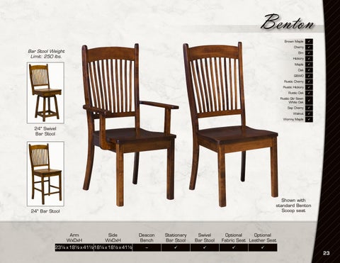 E & G Amish Furniture 2017 Artisan Chairs 家具目录 / Dining Chairs / 第 23 页