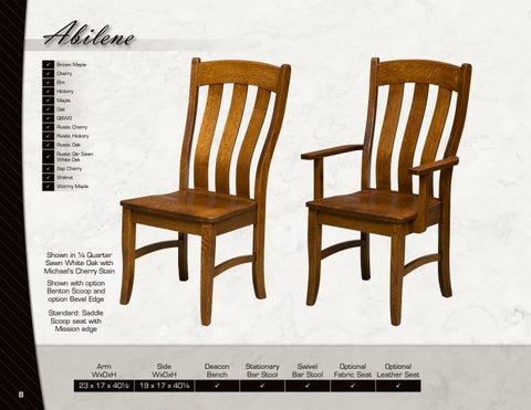 E & G Amish Furniture 2017 Artisan Chairs 家具目录 / Dining Chairs / 第 8 页