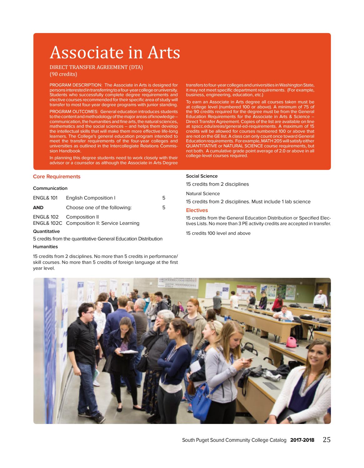 SPSCC College Catalog 201718 by South Puget Sound Community College