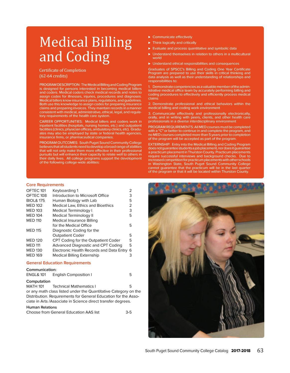 SPSCC College Catalog 201718 by South Puget Sound Community College