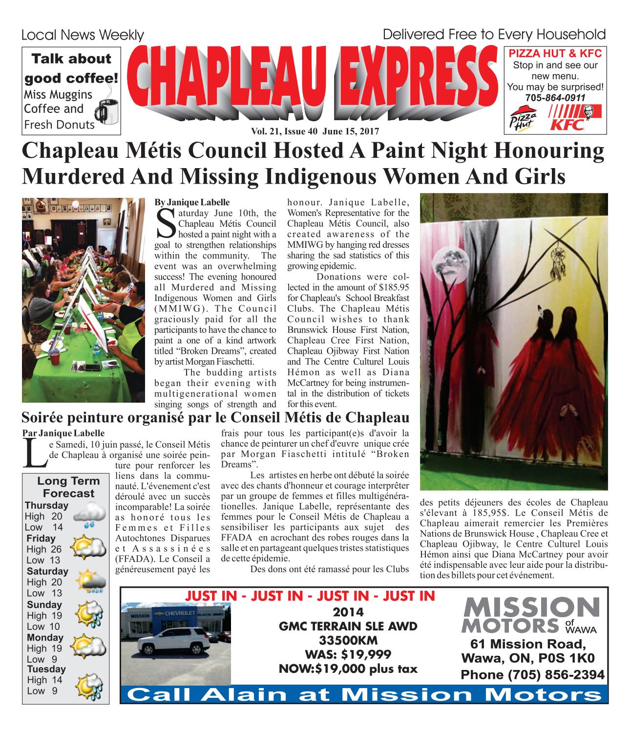 06152017 June 15 2017 by The Chapleau Express Issuu