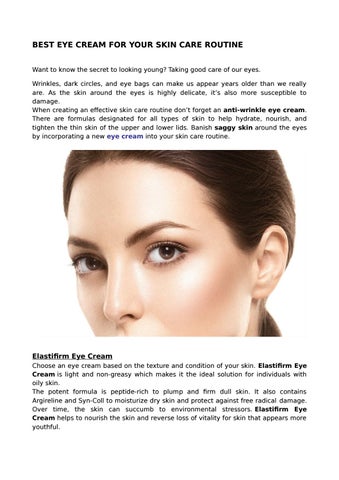 thin skin under eyes cream