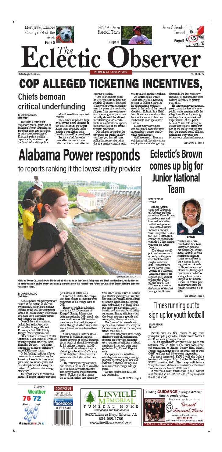 June 21, 2017 Eclectic Observer by Tallapoosa Publishers Issuu